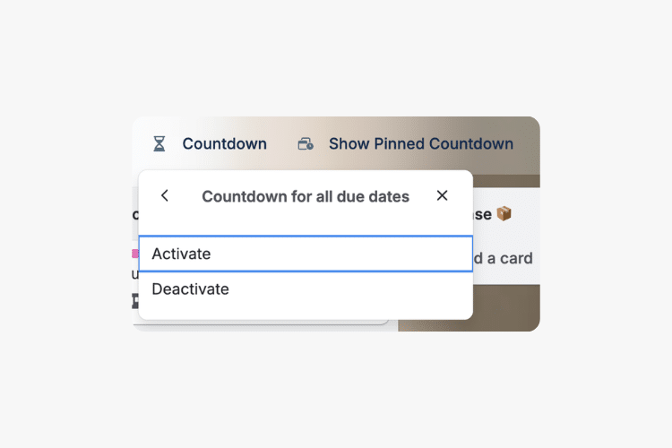 countdown for all due dates